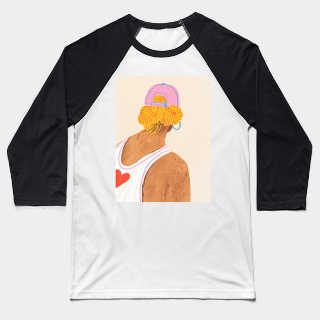 Baseball Girl Baseball T-Shirt by Gigi Rosado